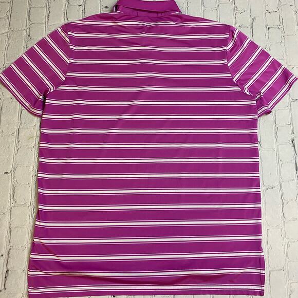 Ralph Lauren RLX Short Wicking Golf Polo purple Shirt L‎ stretch performance - Picture 6 of 7